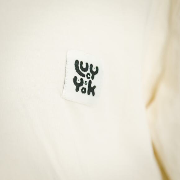 Lucy and Yak Size Small S Ivory Mock Neck Long Sleeve Organic Cotton Knit Top - Picture 2 of 9